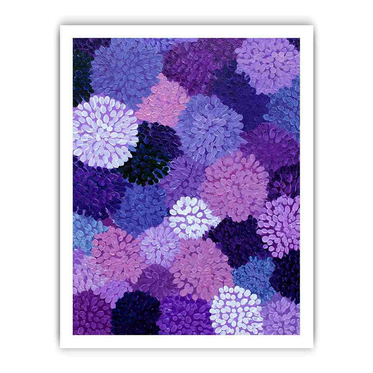 Breathing Circles Abstract Flowers Painting