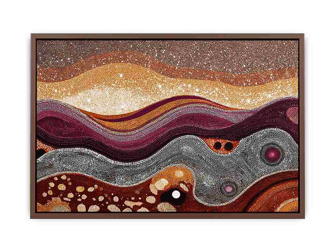 Traces of Infinity Dot Painting  Art Print