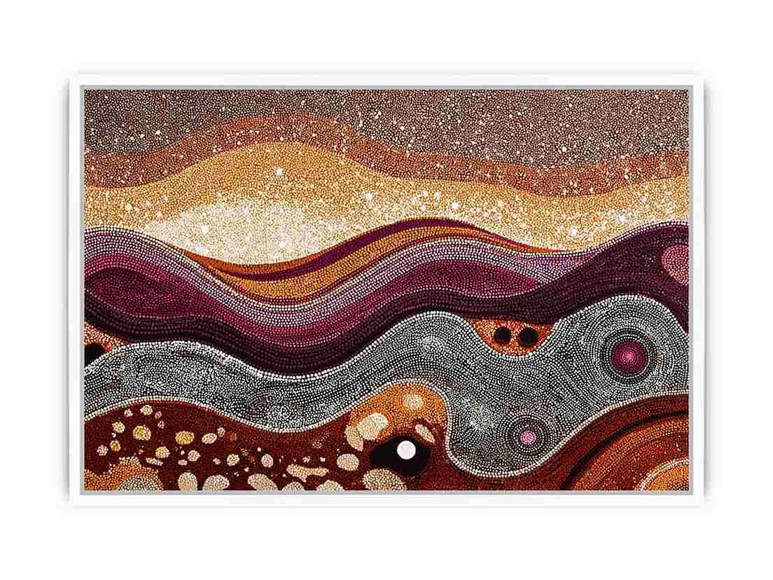 Traces of Infinity Dot Painting   canvas print