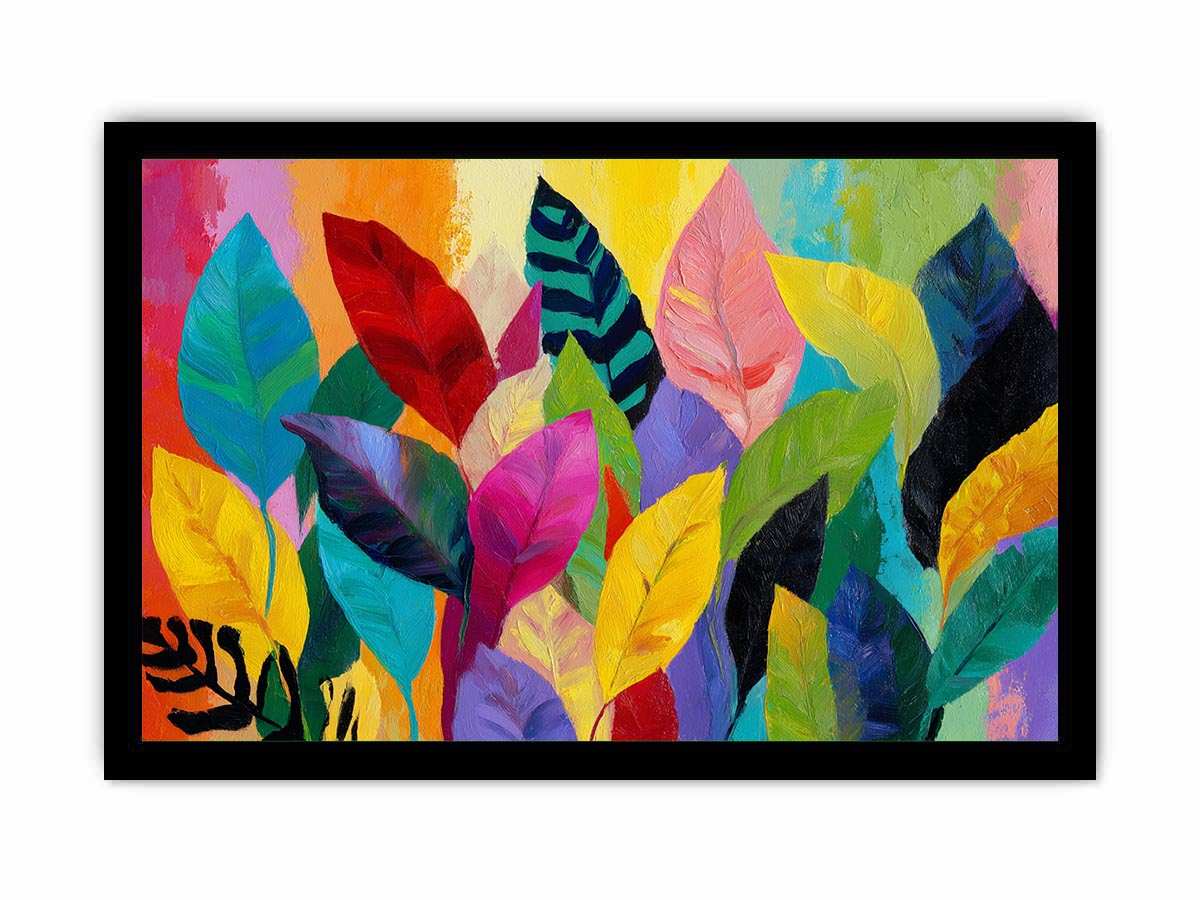 Abstract leaves Colorfull  Painting