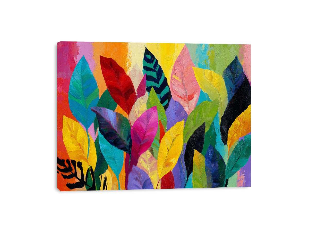 Abstract leaves Colorfull  Painting