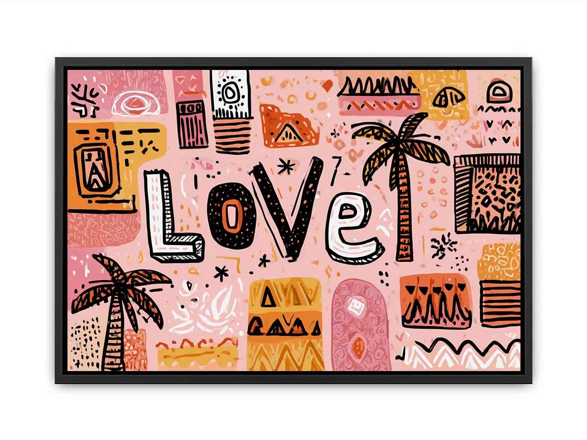 Palm Shadows, Heartbeats Love Painting  