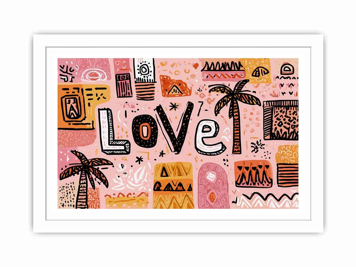 Palm Shadows, Heartbeats Love Painting  Painting