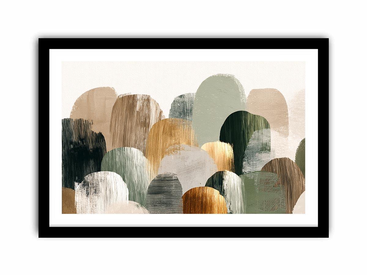 Minmalist Japandi  Geometric Art Painting  Framed poster