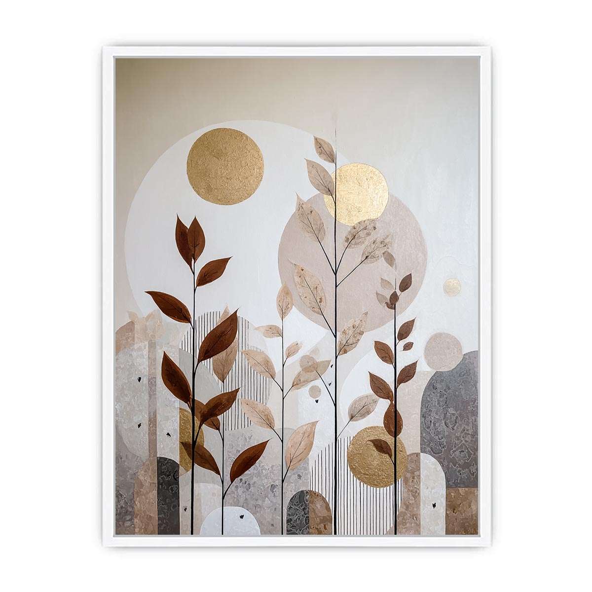 The Leaf Shines Botanical  Painting   canvas print