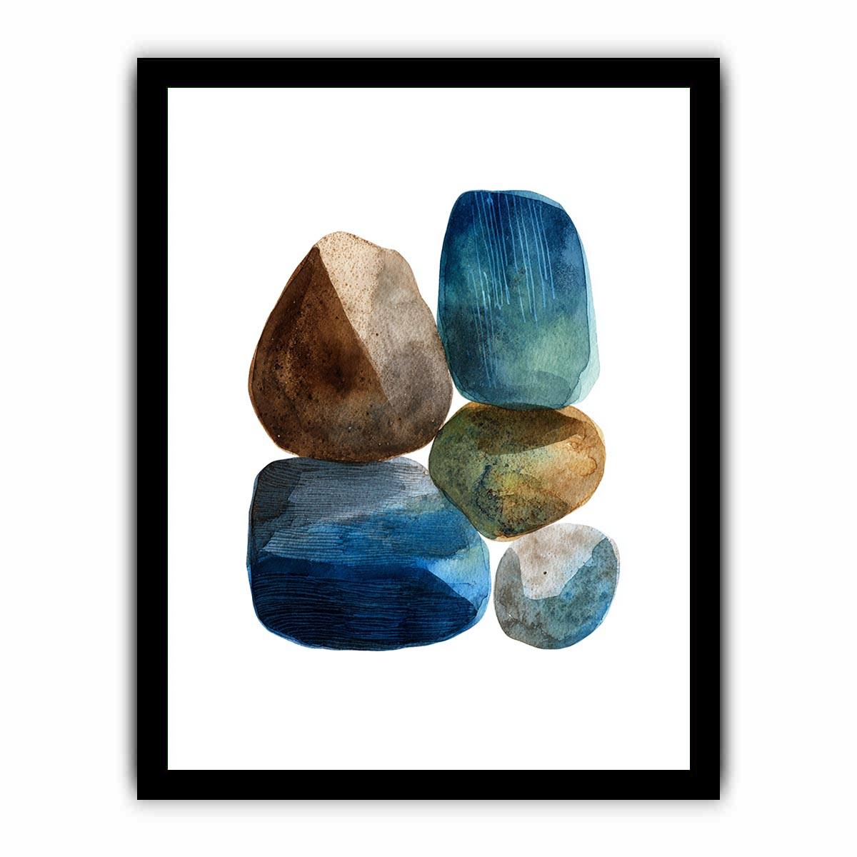 Memory of Stone Watercolor Gemoetirc art Painting