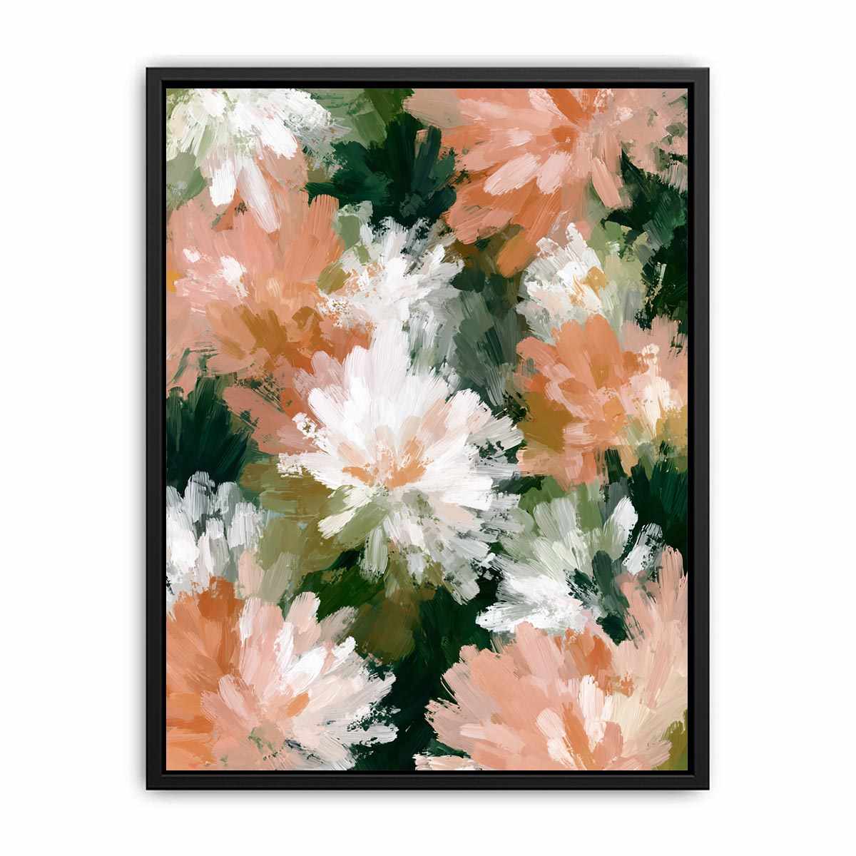The Shape of Blooming Abstract Flowers Painting