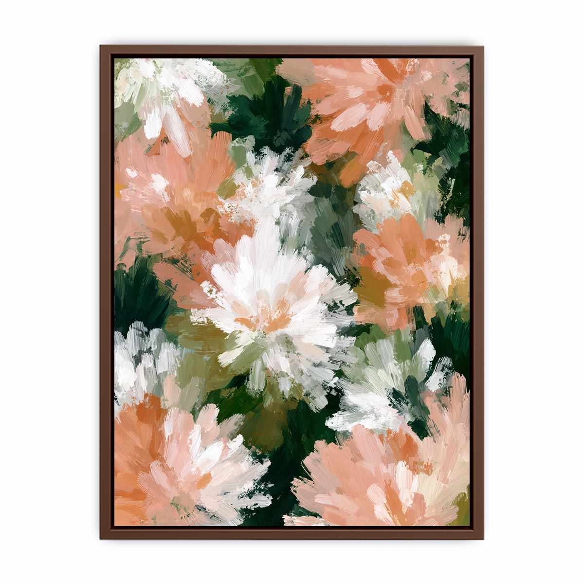 The Shape of Blooming Abstract Flowers Painting Art Print