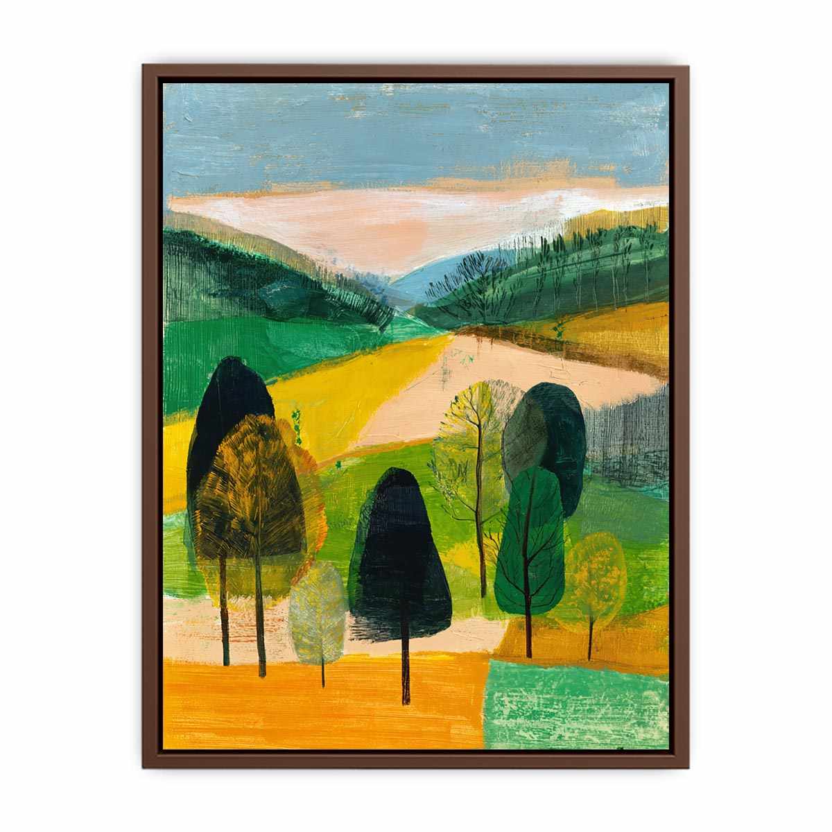 The Silent  Abstract Garden Painting Art Print