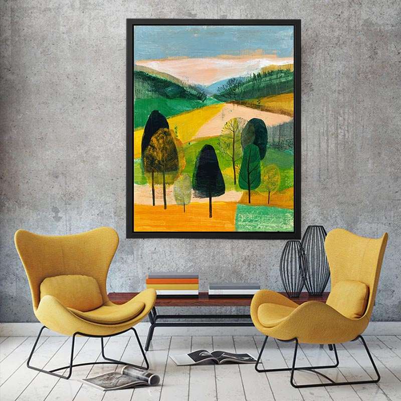 The Silent  Abstract Garden Painting
