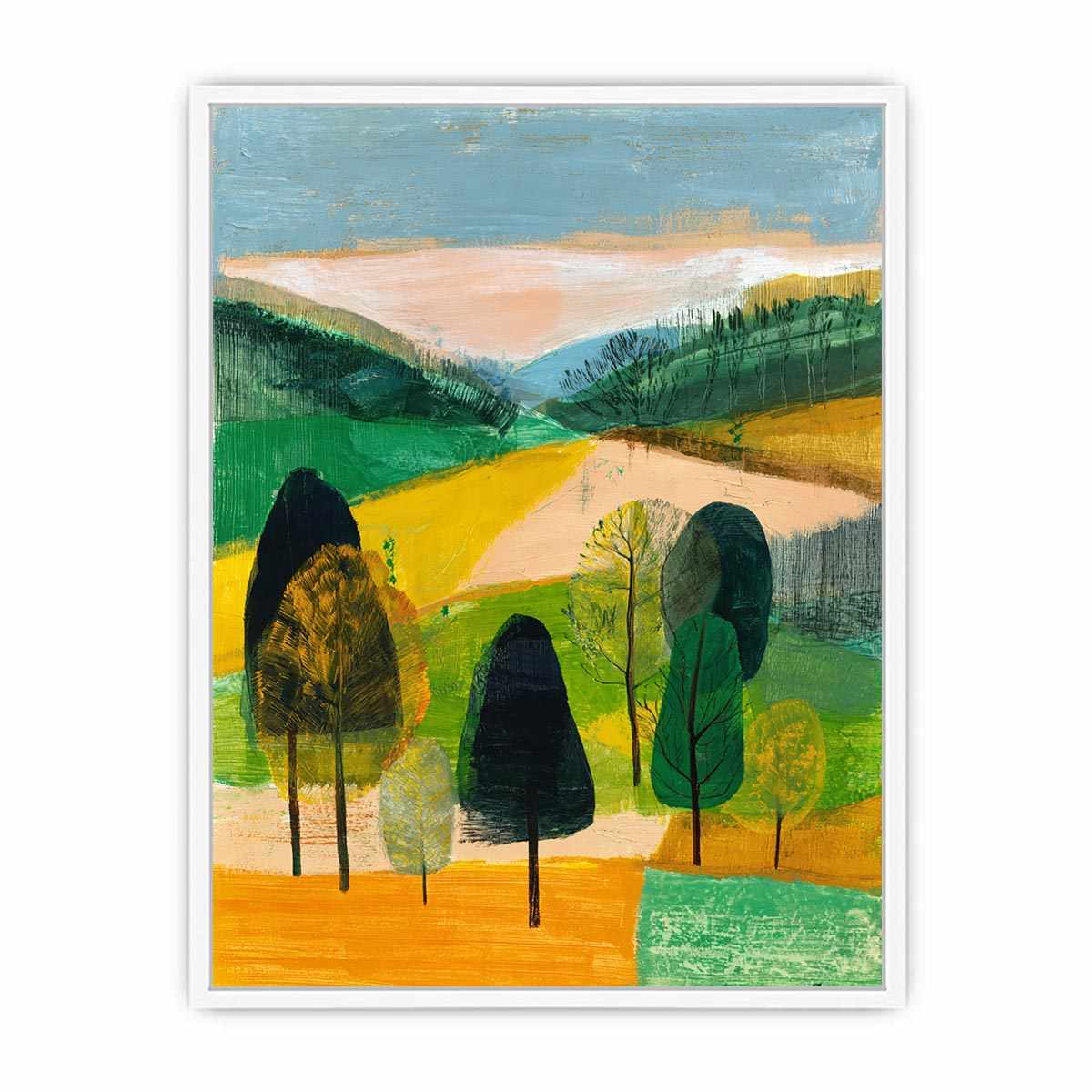 The Silent  Abstract Garden Painting  canvas print