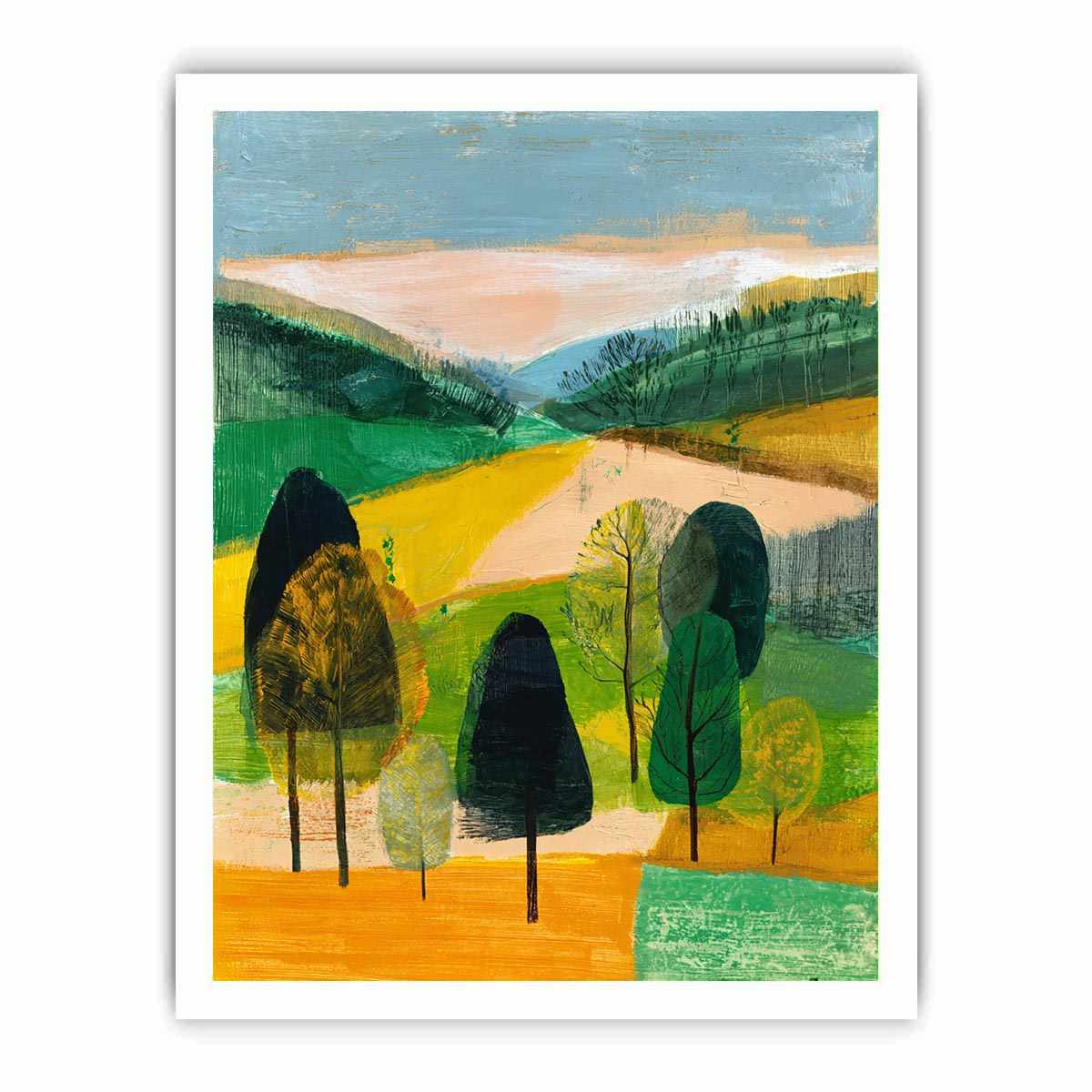 The Silent  Abstract Garden Painting