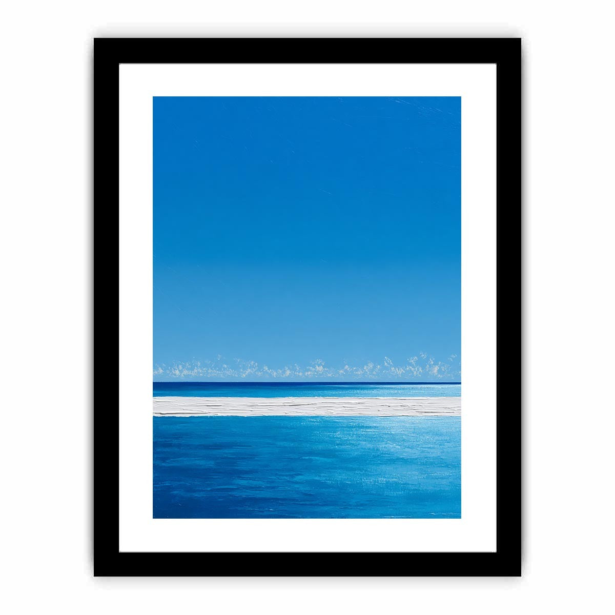 Azure Serenity  Abstract Art Painting  Framed poster