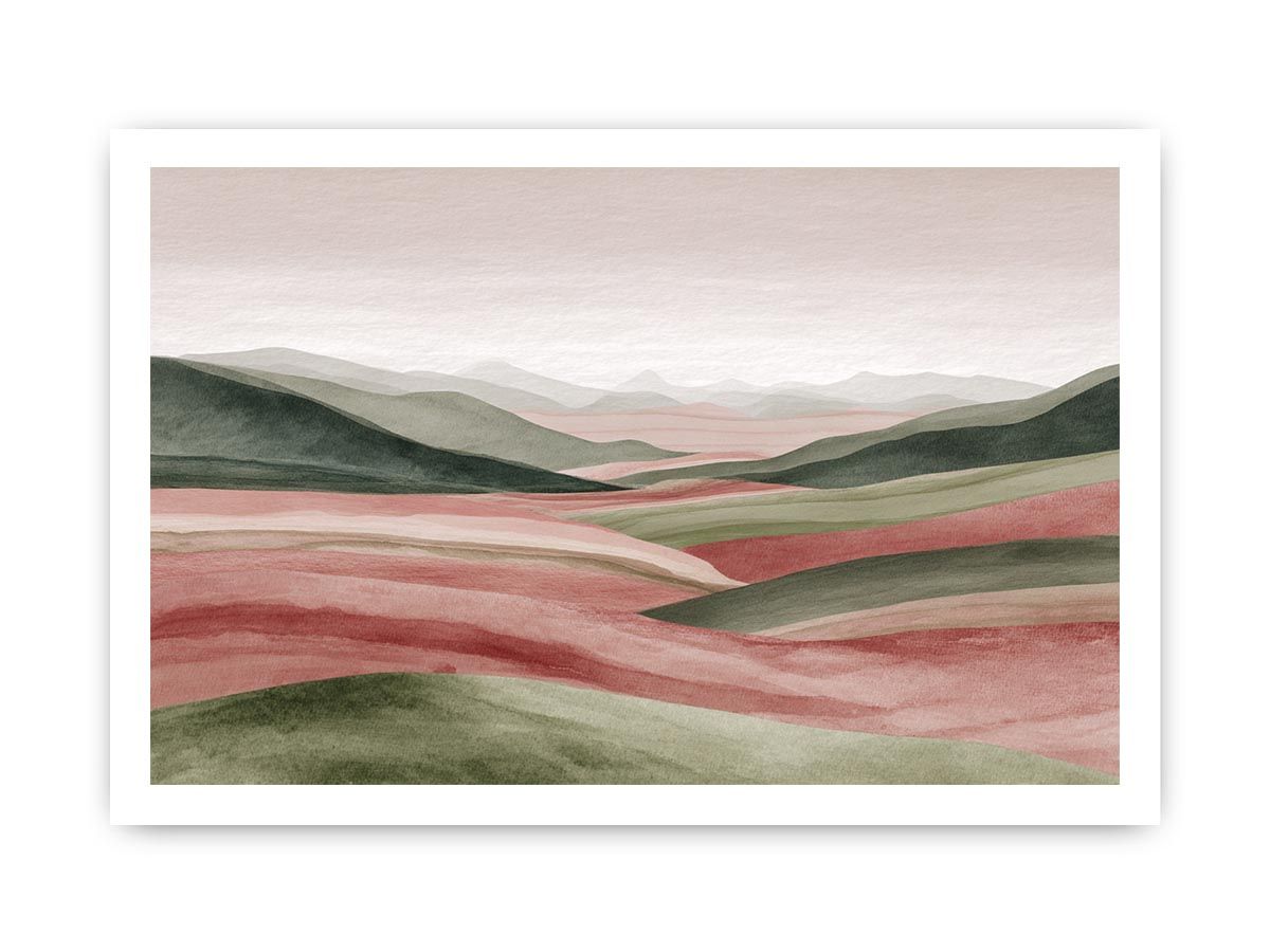 Pastel Sage Abstract  landscape Painting