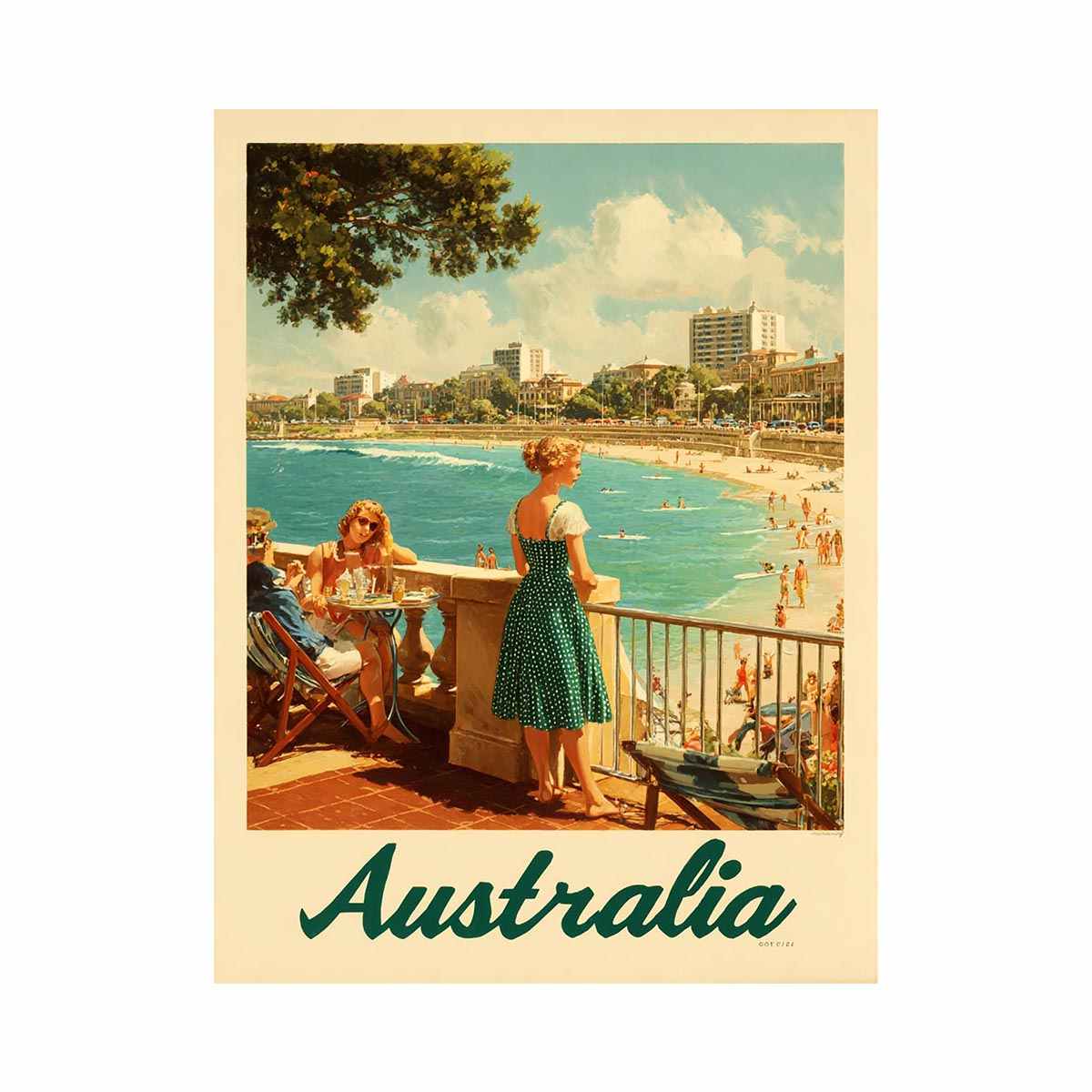 Love on the Golden Sands Australia Art Print