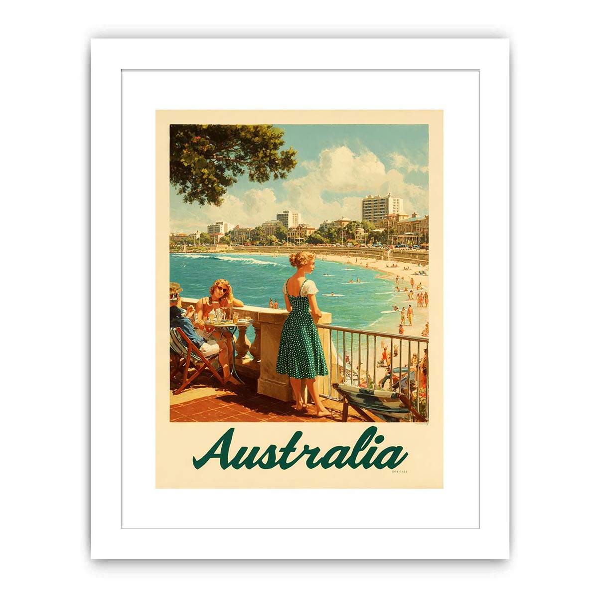 Love on the Golden Sands Australia Art Print Painting