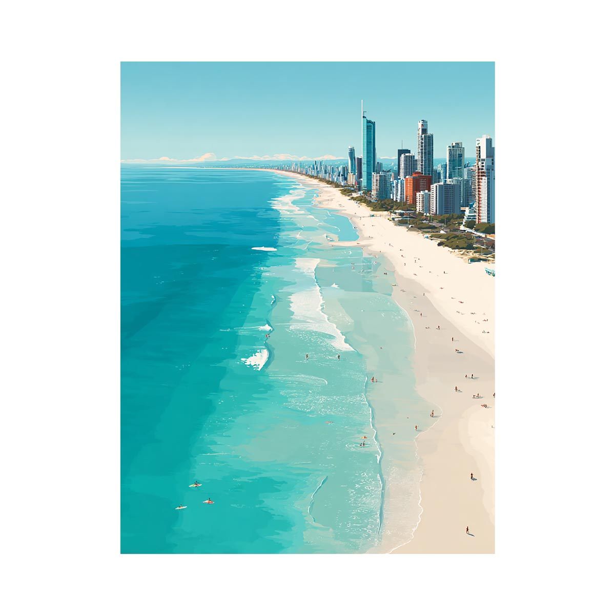 Gold Coast beach Australia  Painting