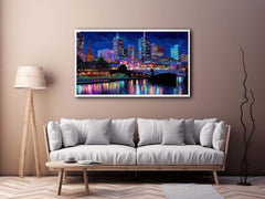 Melbourne  Night City Painting