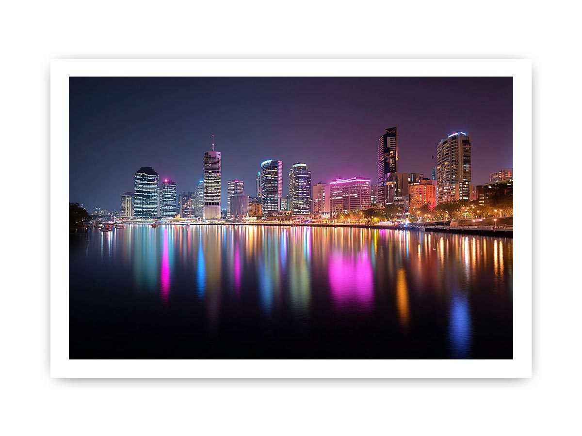 Brisbane  City Night  Painting