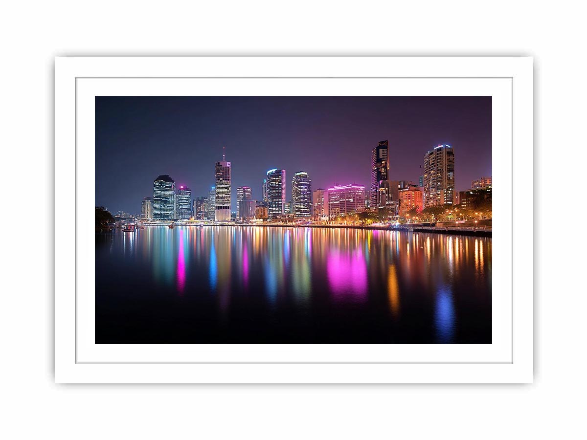 Brisbane  City Night  Painting  Painting