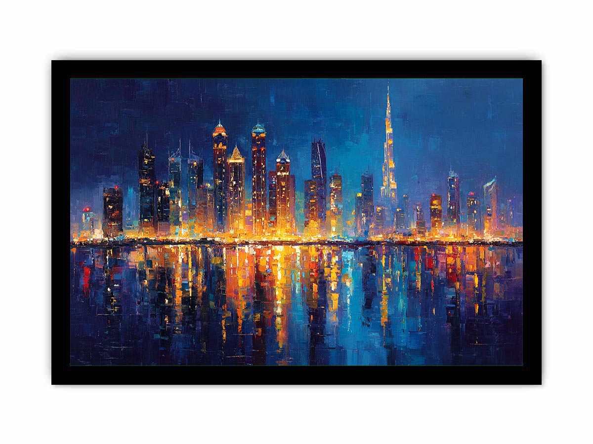 Dubai Skyline Cityscape  Painting