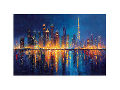 Dubai Skyline Cityscape  Painting