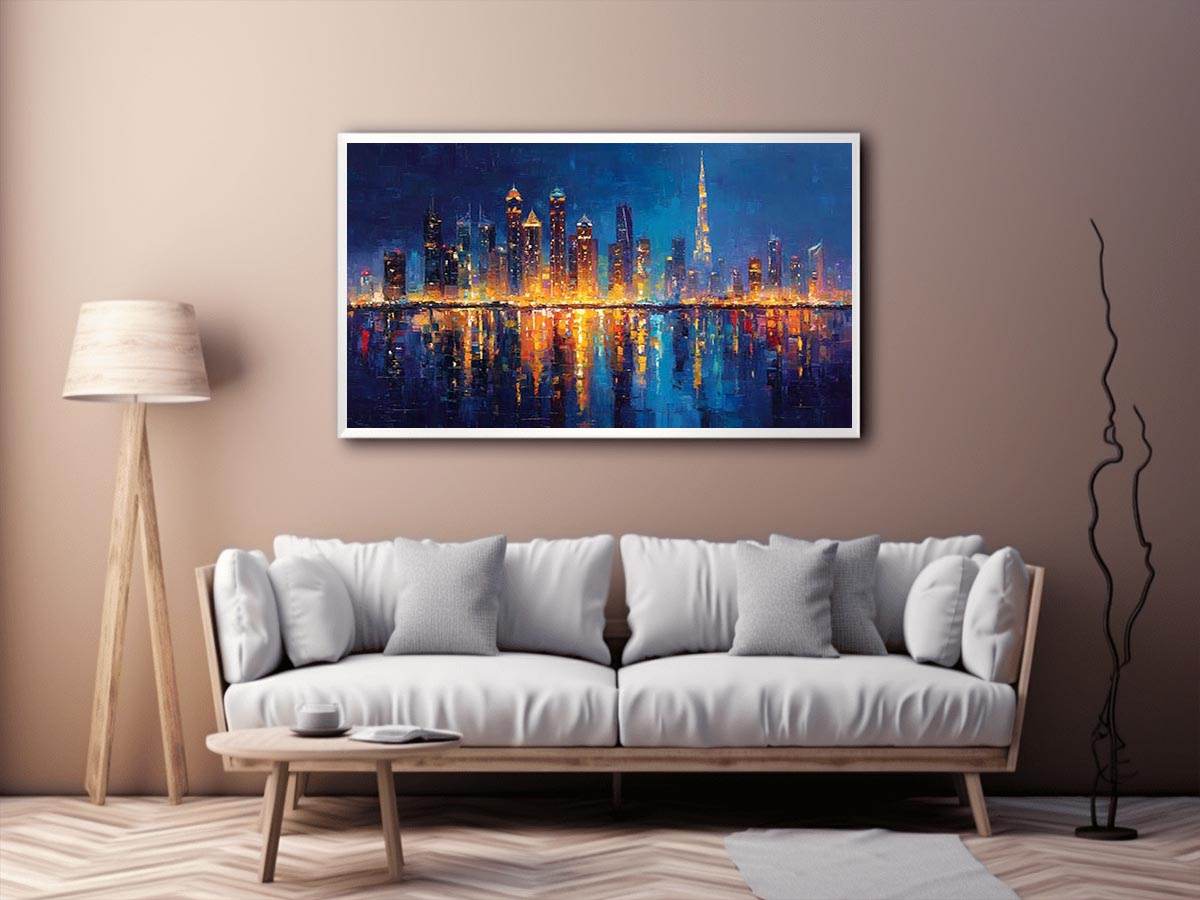 Dubai Skyline Cityscape  Painting