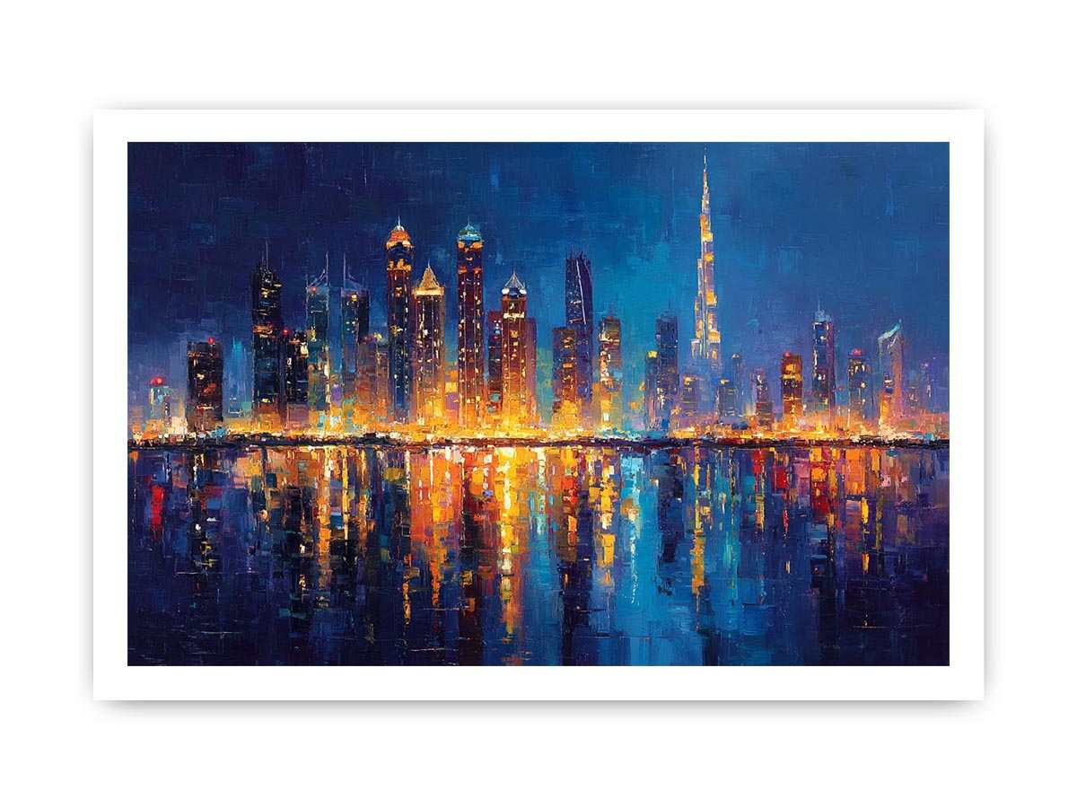 Dubai Skyline Cityscape  Painting