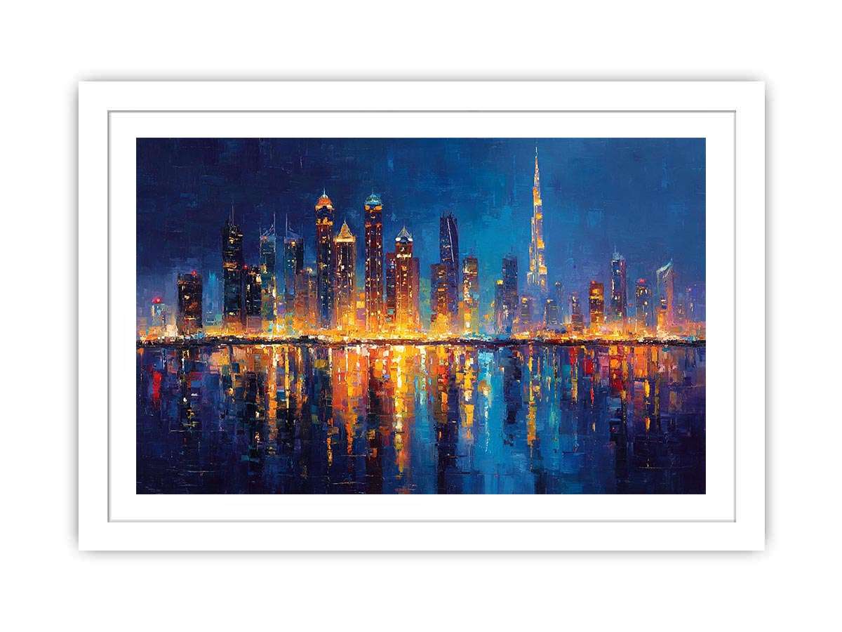 Dubai Skyline Cityscape  Painting Painting