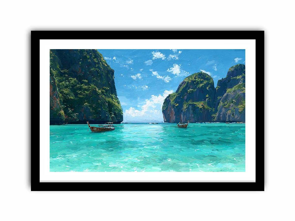 Phi Phi Island Thailand Painting   Framed poster