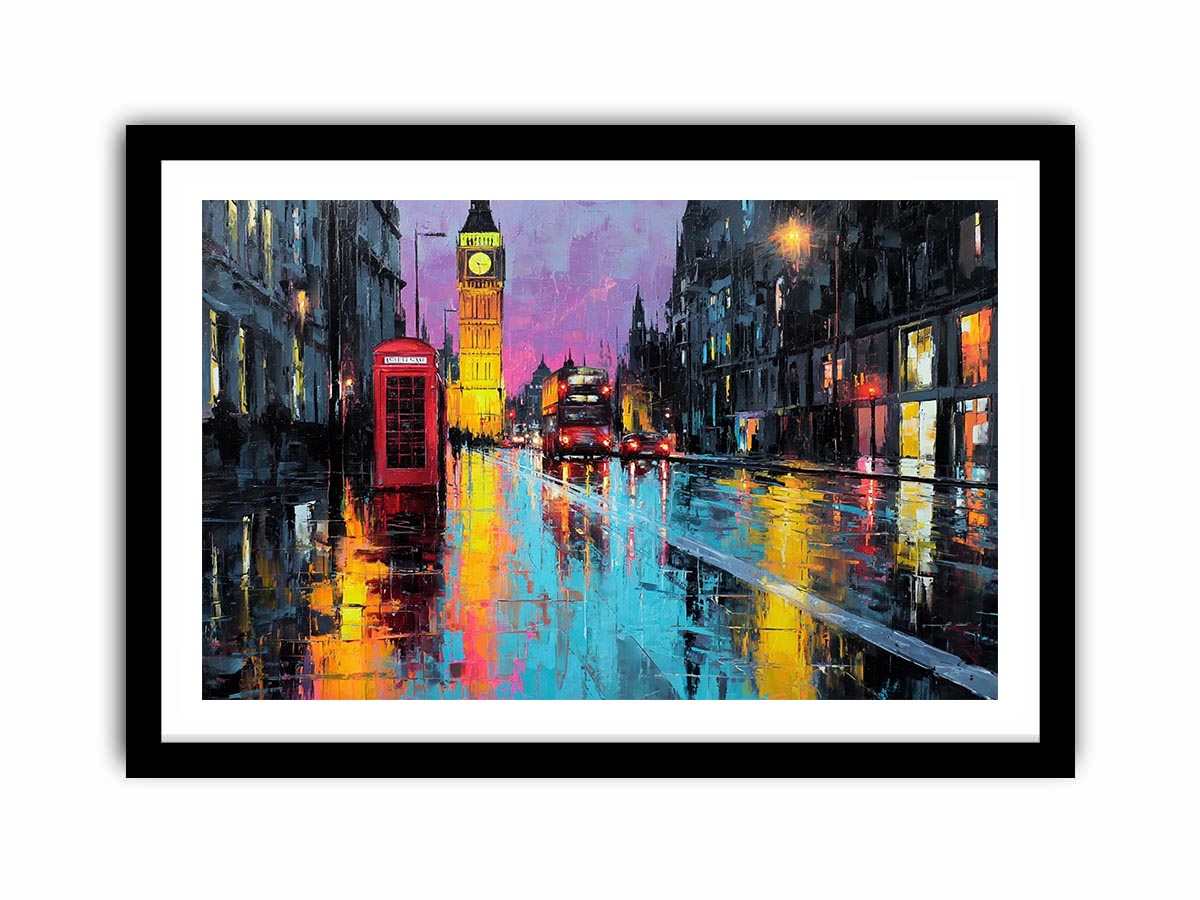 London City Painting   Framed poster