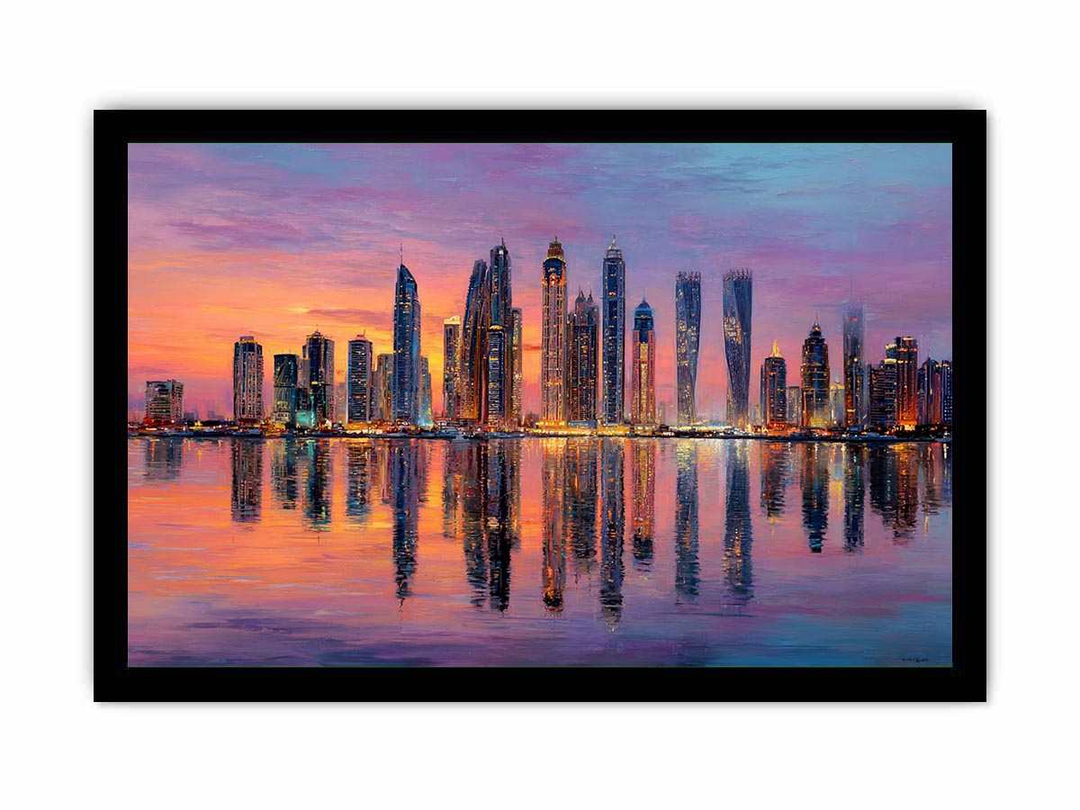 City  Skyline Cityscape Urban Painting