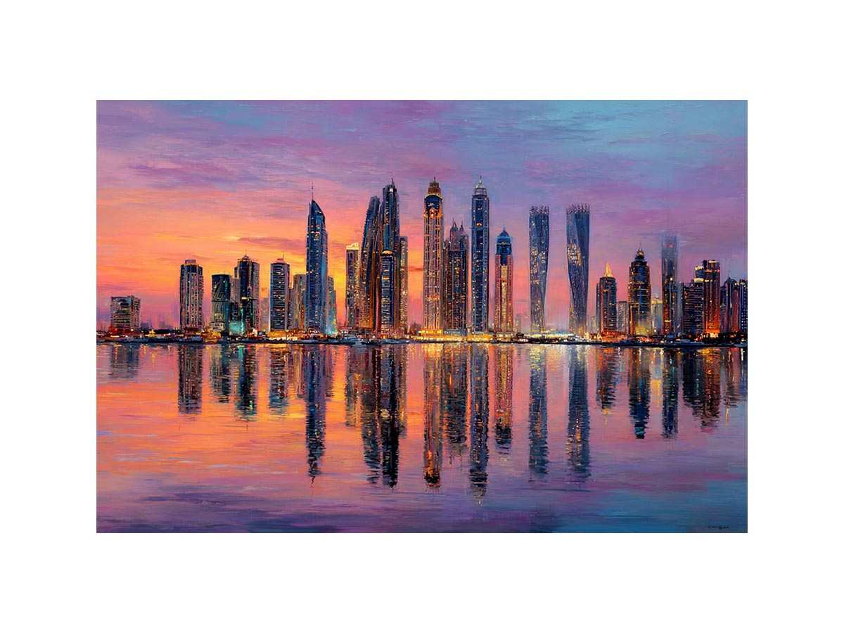 City  Skyline Cityscape Urban Painting