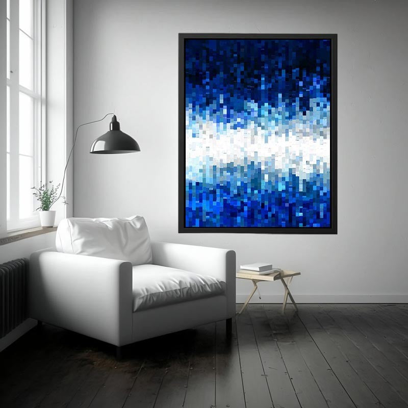 Abstract Pattern Blue Painting