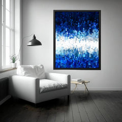 Abstract Pattern Blue Painting