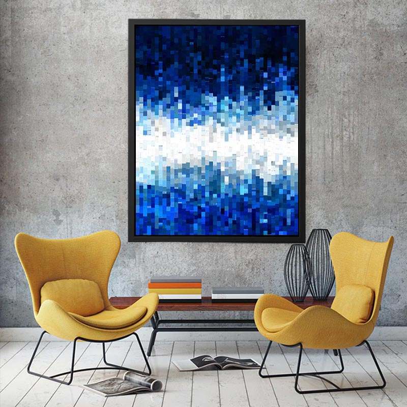 Abstract Pattern Blue Painting
