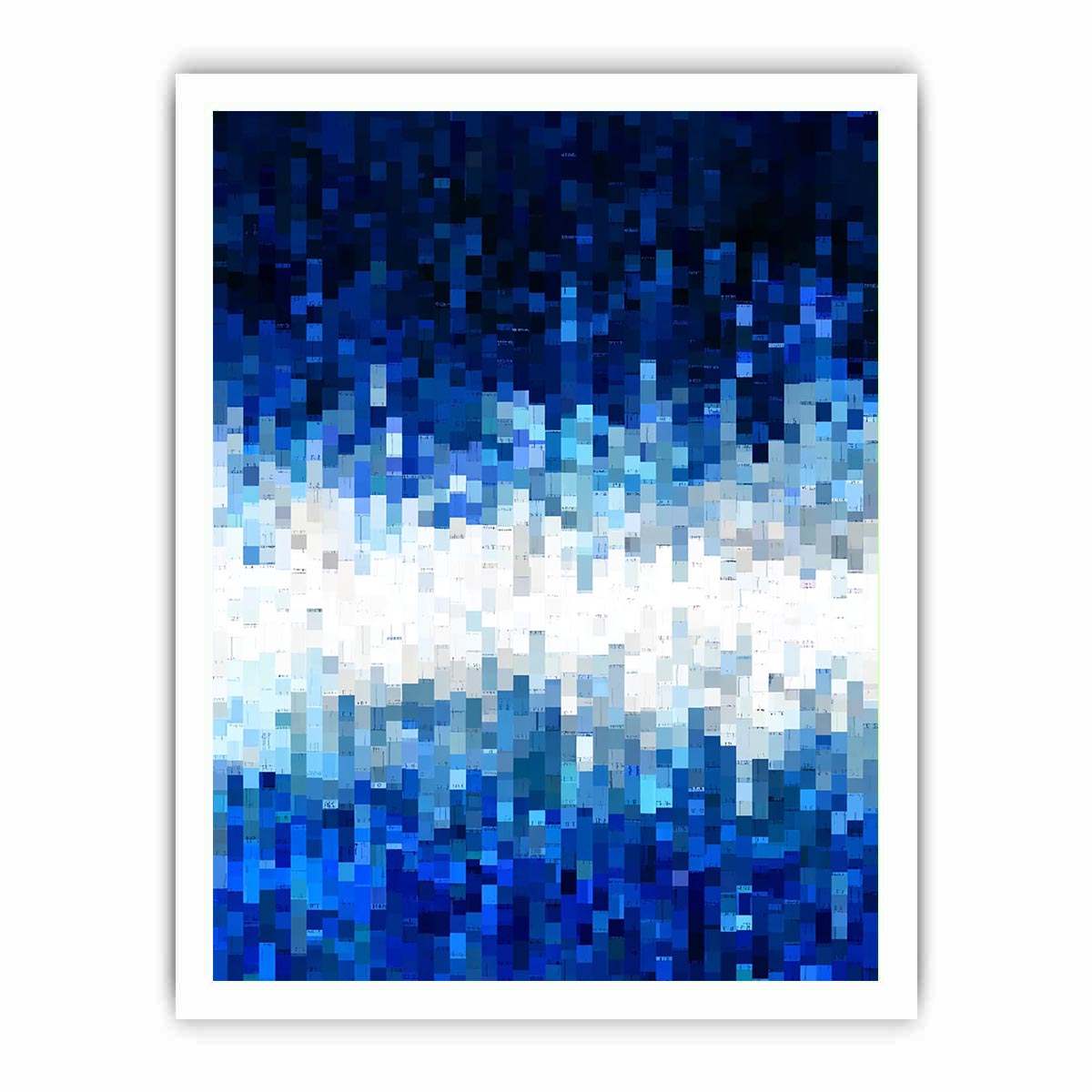 Abstract Pattern Blue Painting