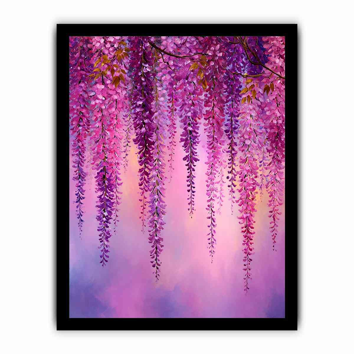 Wisteria flowers Pink Painting