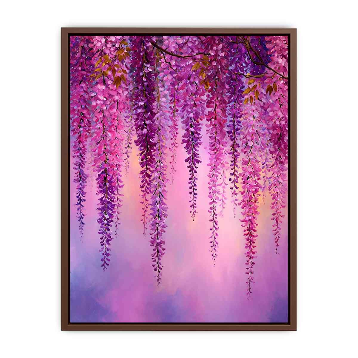 Wisteria flowers Pink Painting  Art Print