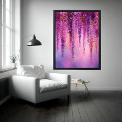 Wisteria flowers Pink Painting