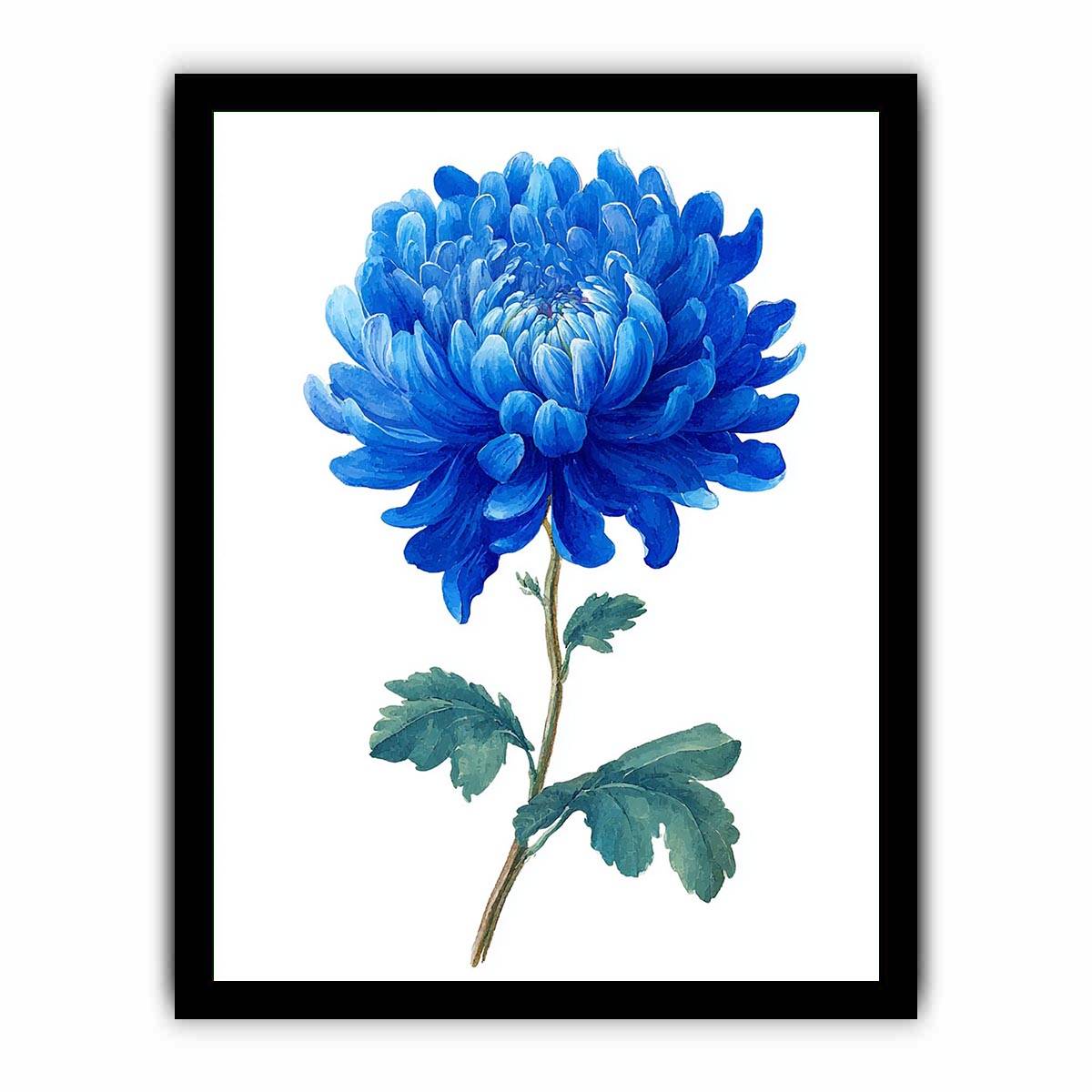 Blue Chrysanthemum  Flower Painting