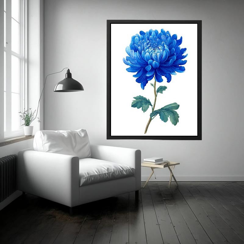 Blue Chrysanthemum  Flower Painting