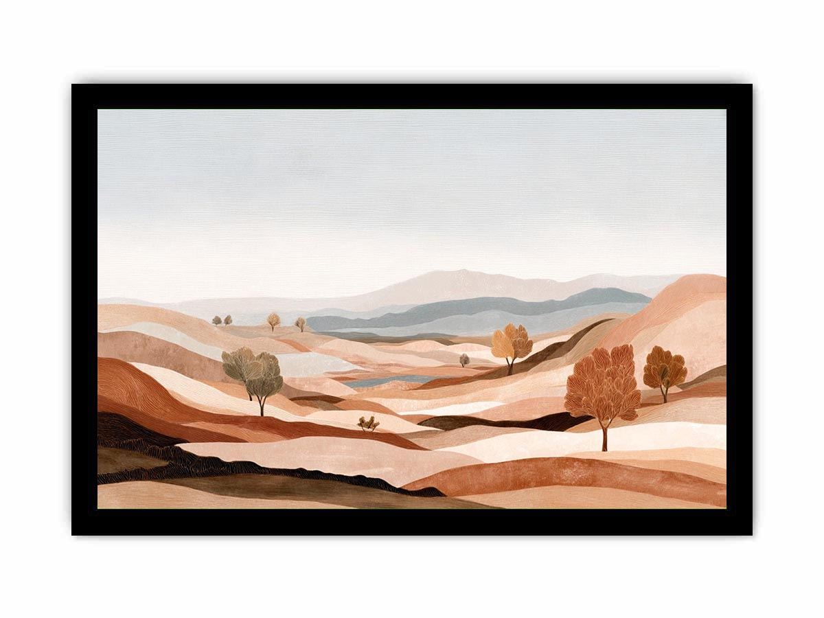 Gentle Dunes Abstract Desert landscape Painting