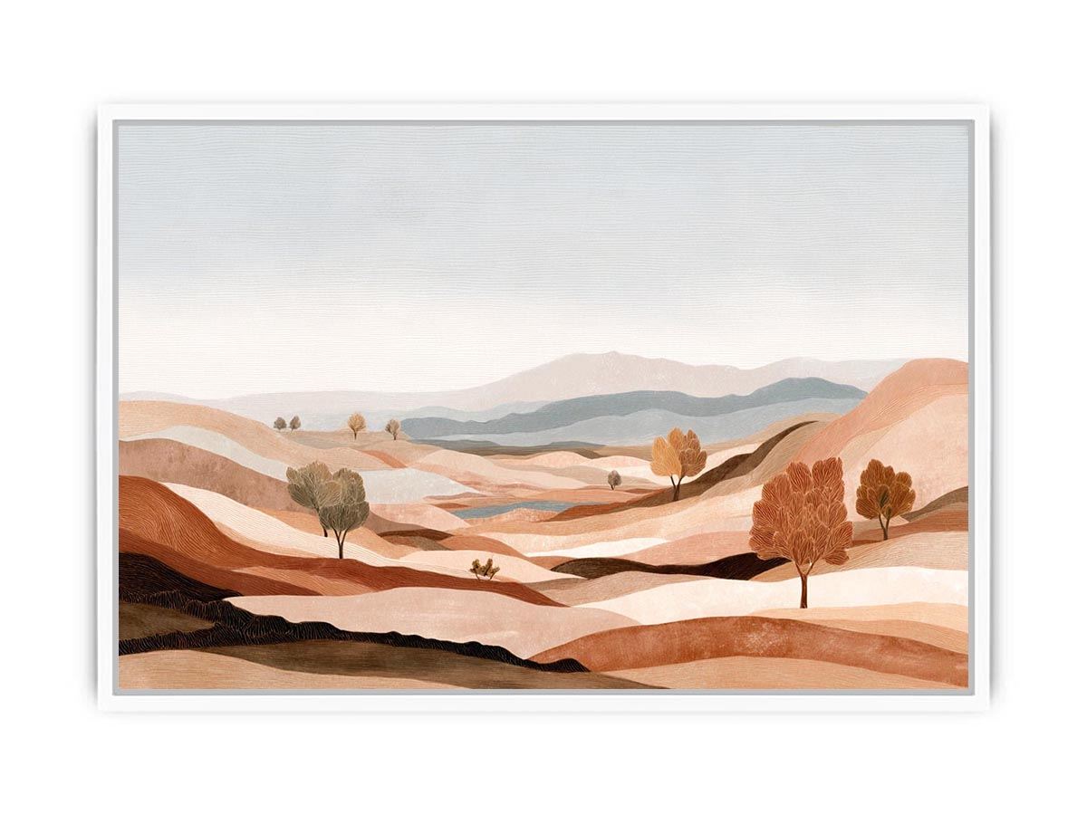 Gentle Dunes Abstract Desert landscape Painting   canvas print