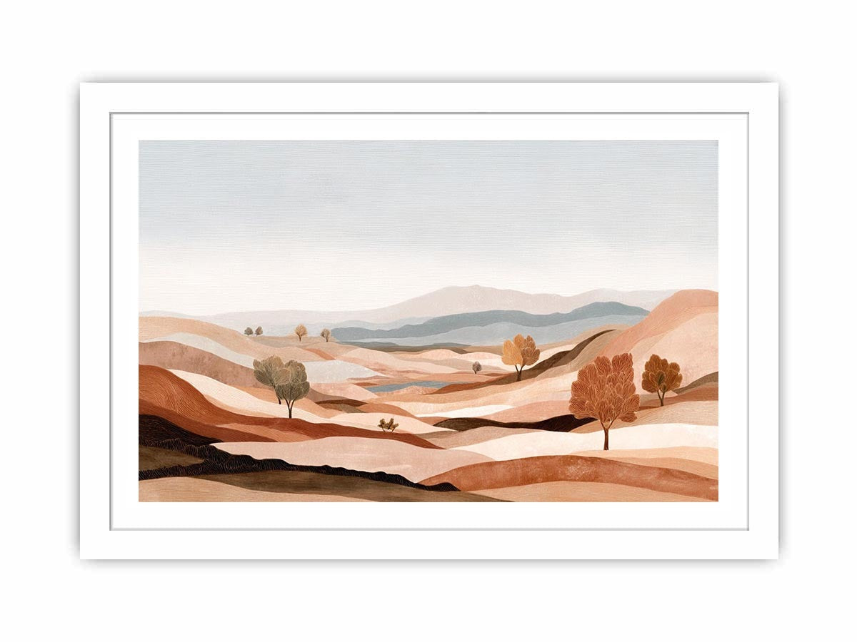 Gentle Dunes Abstract Desert landscape Painting  Painting
