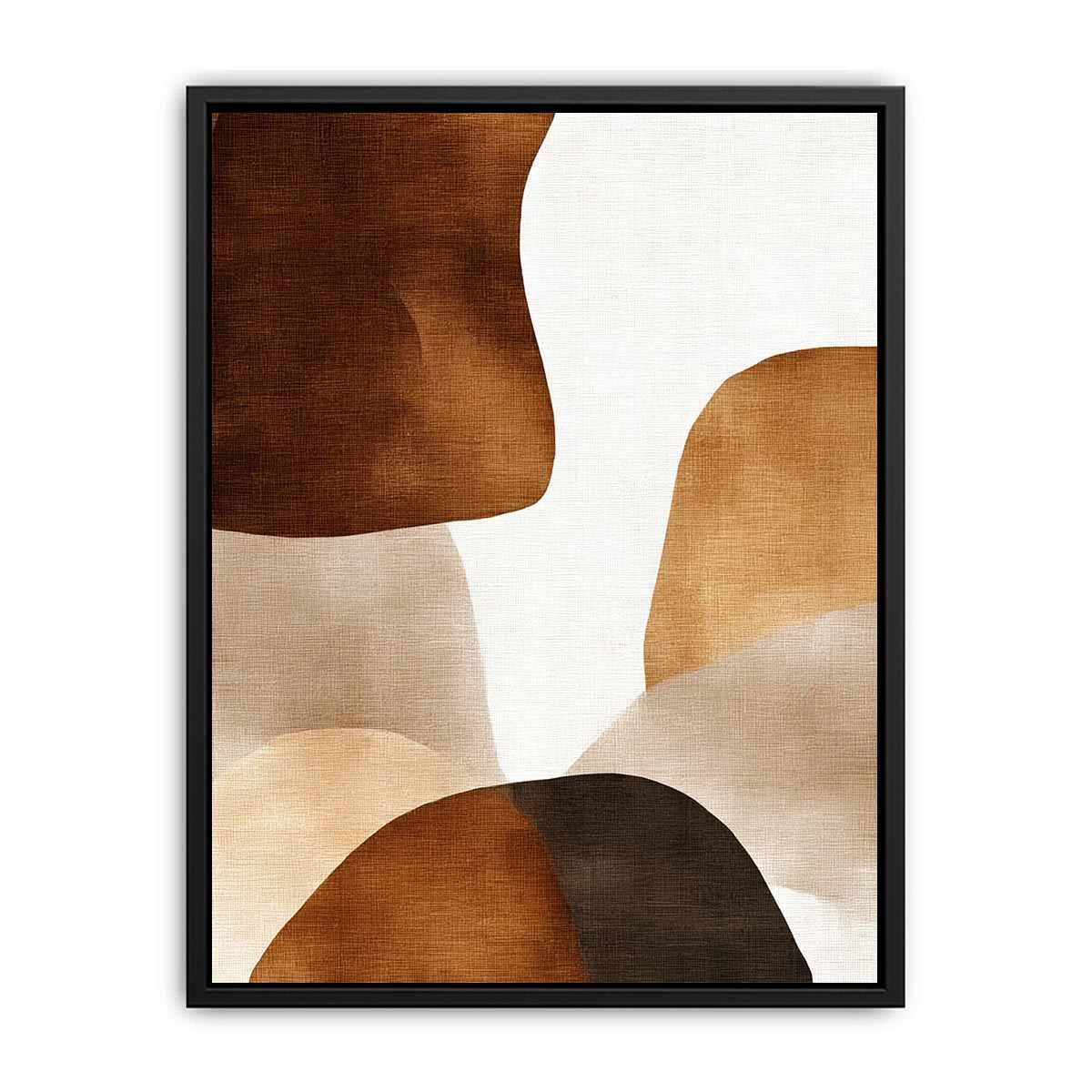 Serene Symmetry Beige Abstract Art Painting