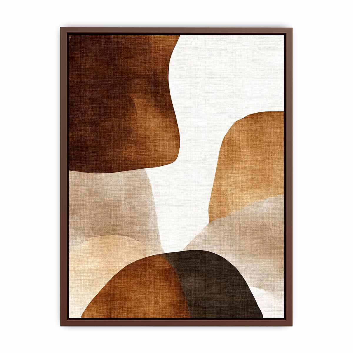 Serene Symmetry Beige Abstract Art Painting   Art Print
