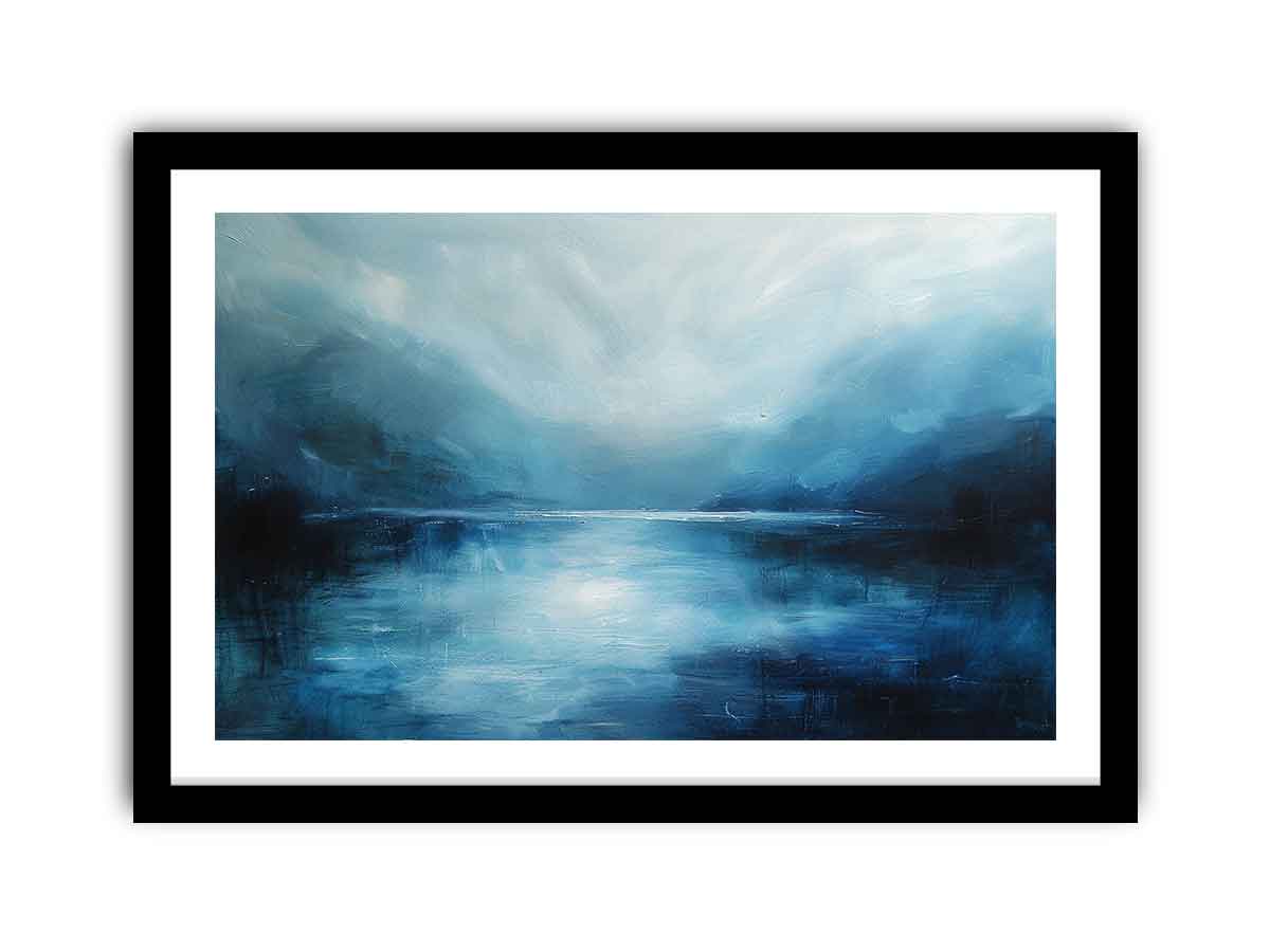 Abstract Blue Landscape  canvas print