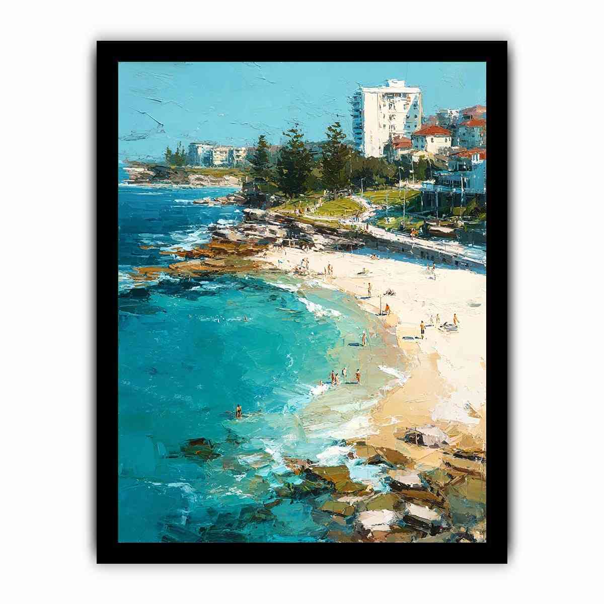 Tamara beach Canvas Art Painting   Framed poster