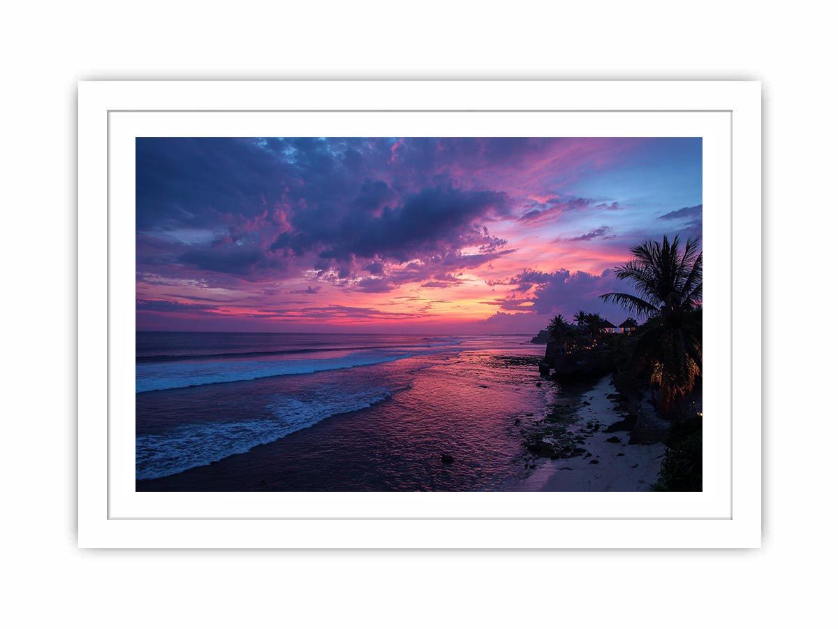 Bali Sunset Canvas Art Painting  Art Print